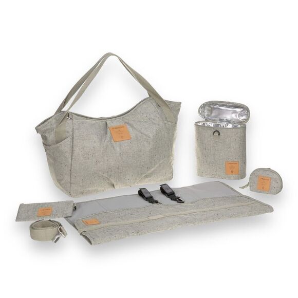 Lassig Baby Changing Bag Diaper Twin Boucle 33 (L) x 13 (W) x 37 (H) Insulated - Picture 1 of 14
